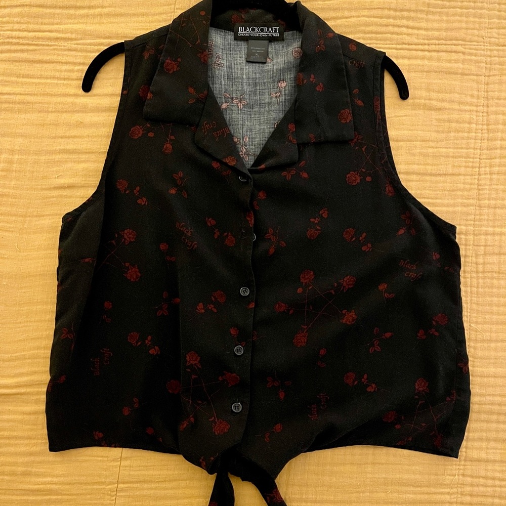 Blackcraft Cult Rose & Pentagram Blouse